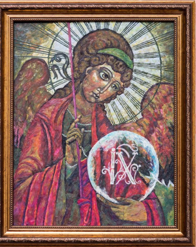 770x972 Saatchi Art The Archangel Michael With The Sphere Painting By - Archangel Painting