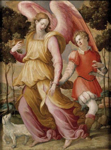 375x507 The Archangel Raphael With Tobias - Archangel Painting