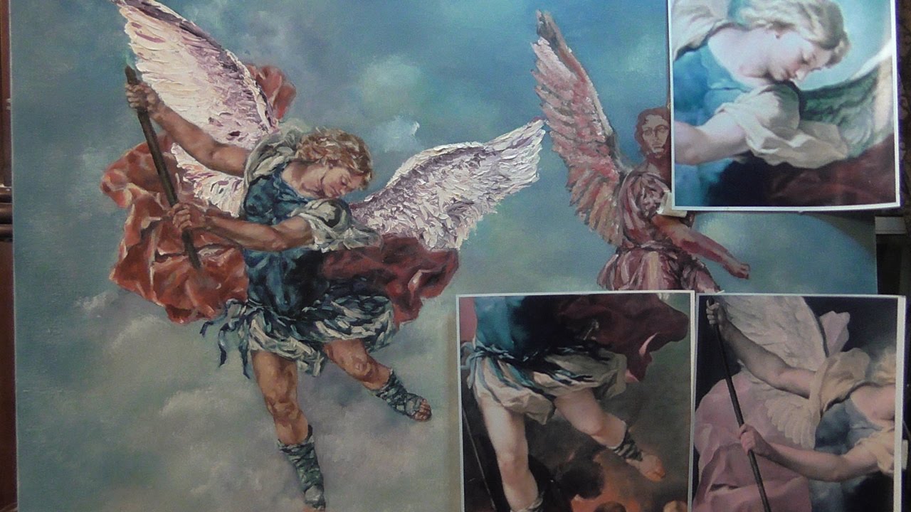1280x720 Archangel Michael And Angels Speed Paint Connect With Angels - Archangel Painting