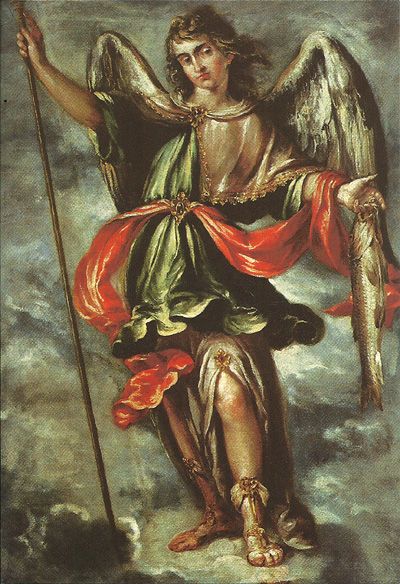 400x584 Examination Of Paintings On The Right Side Of The Valdes Leal - Archangel Raphael Painting