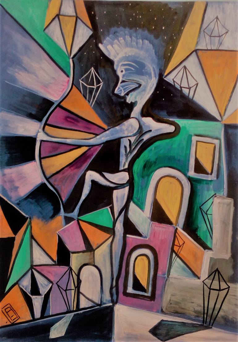 770x1107 Saatchi Art Archer Painting By Frantisek Florian - Archer Painting