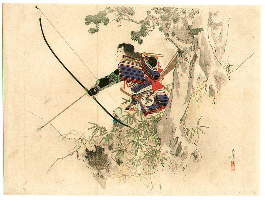900x681 Samurai Archer Painting By Motionage Designs - Archer Painting