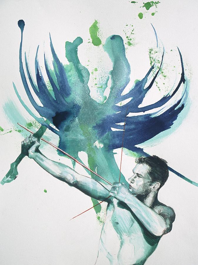 674x900 Archer Painting By Rene Capone - Archer Painting