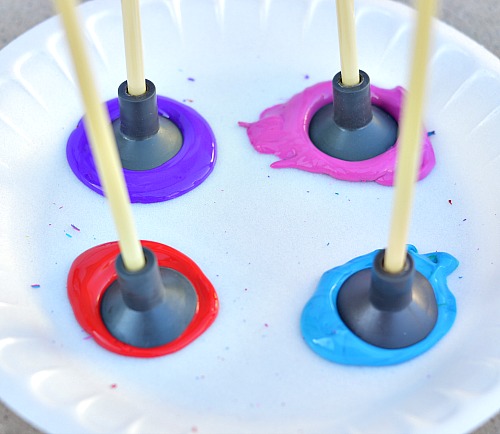 500x434 Art Activities For Kids Archery Painting Fun Littles - Archery Painting