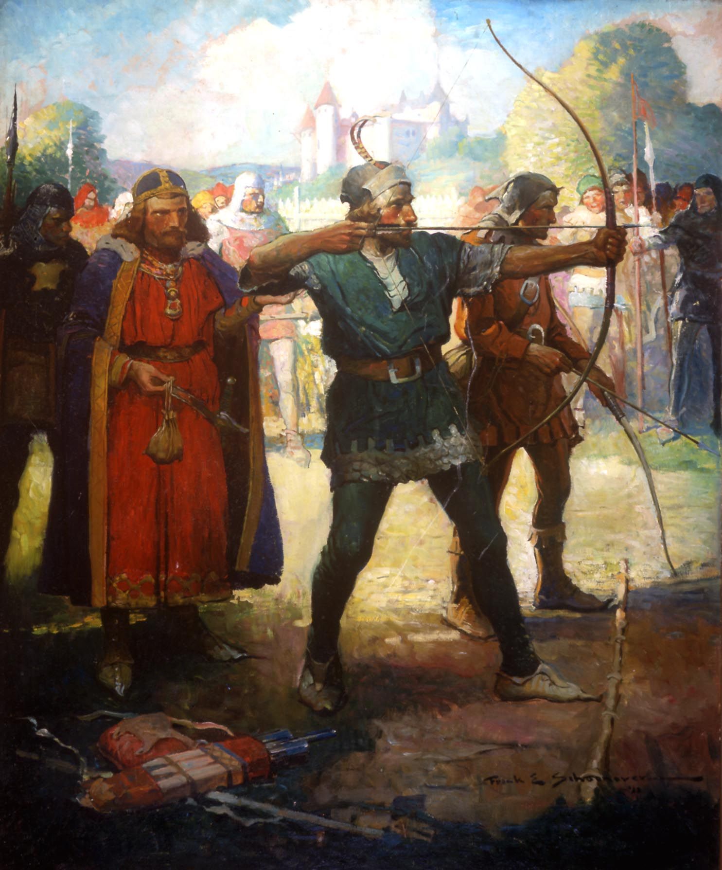 1485x1788 Httplibraryarchives.standrews - Archery Painting