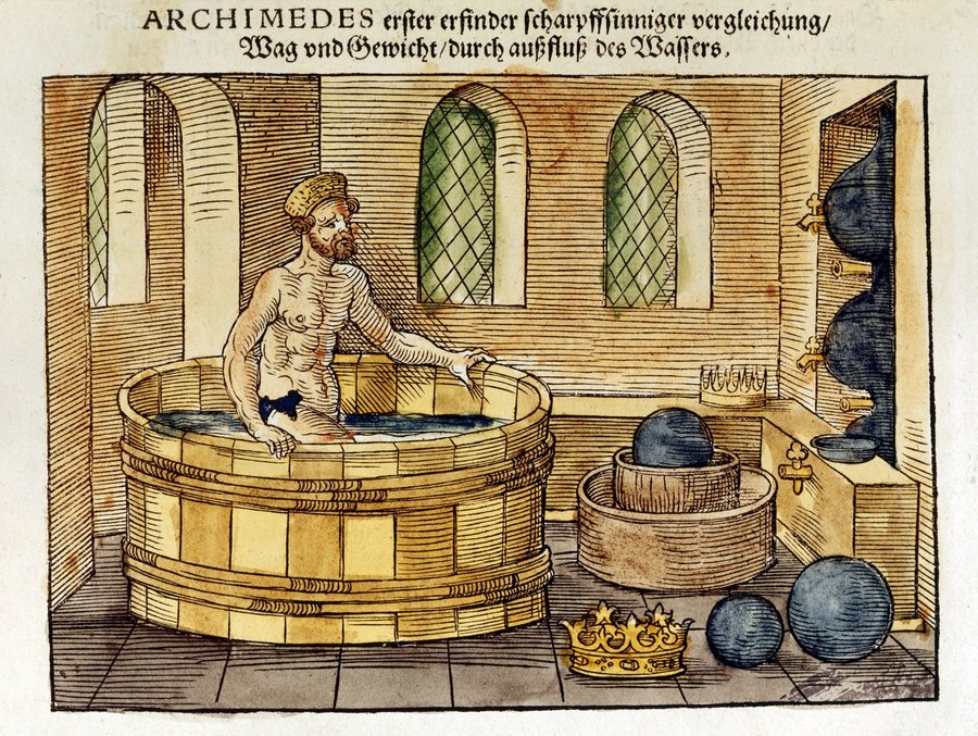 900x677 Don'T Throw Archimedes Out With The Bath Water Just Yet Big Think - Archimedes Painting