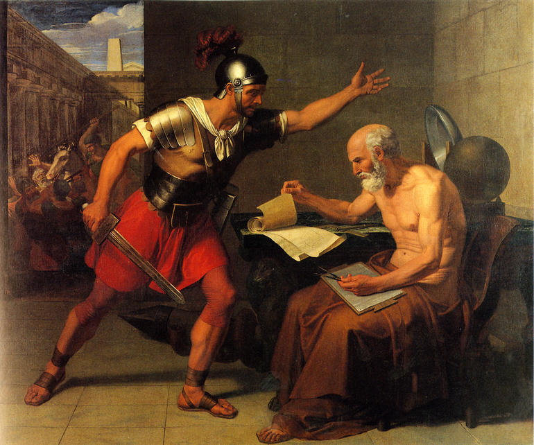 770x642 Painting And History The Death Of Archimedes And The Tomb - Archimedes Painting