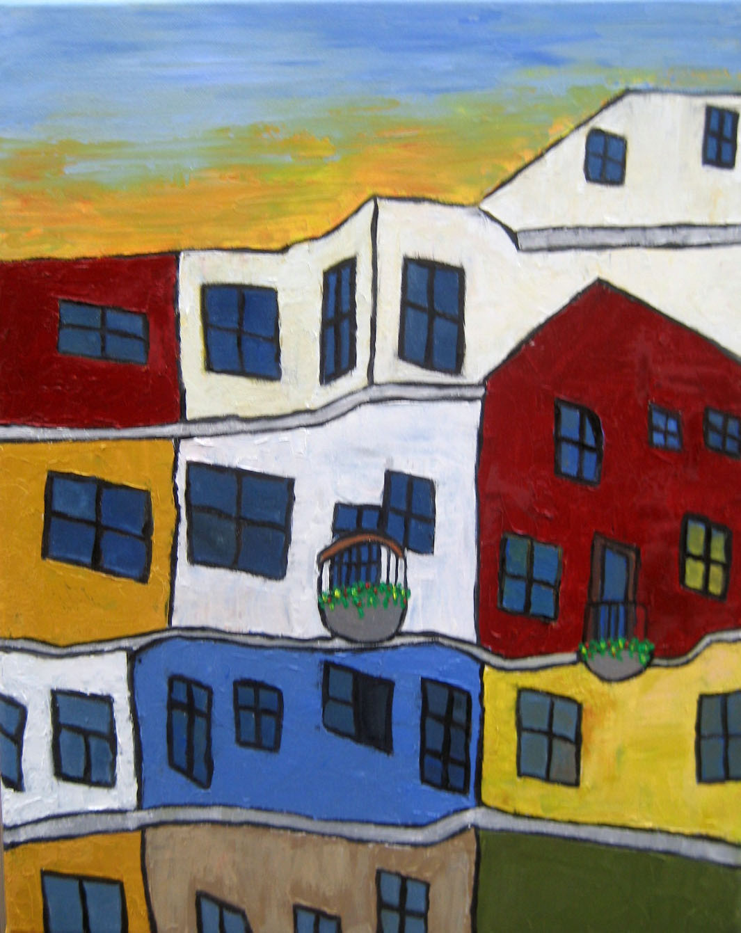 Architecture Art Painting at PaintingValley.com | Explore collection of ...