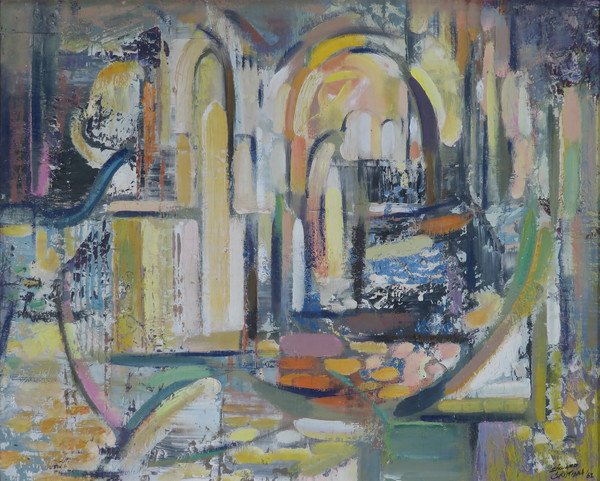 600x481 Modernist Abstraction Original Paintings - Architecture Art Painting