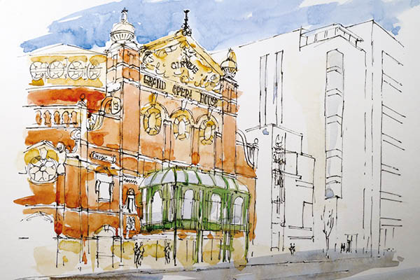 600x400 Part 2 Pen And Wash Masterclass - Architecture Art Painting