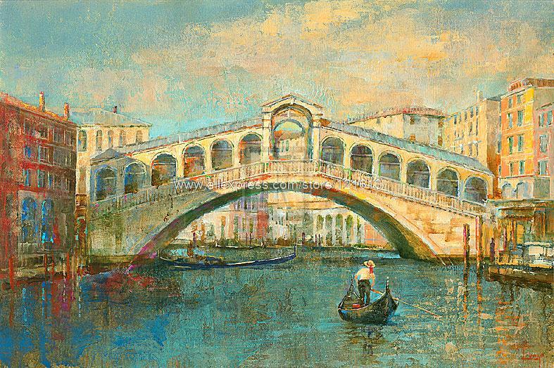 787x524 Longo Rialto Bridge Architecture Painting Or Paints Various Sizes - Architecture Painting