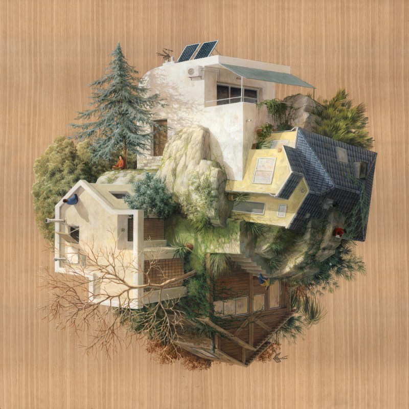 800x800 New Inverted Architecture Paintings By Cinta Vidal Colossal - Architecture Painting