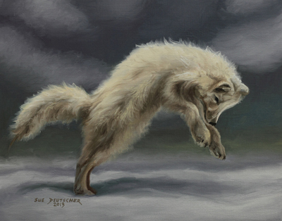 400x314 Posting A Painting - Arctic Fox Painting