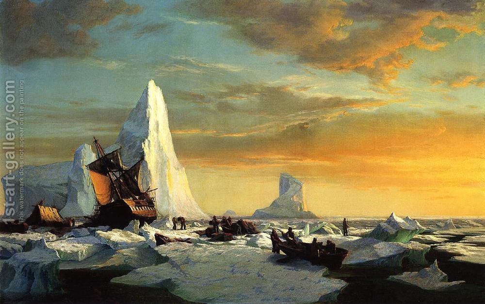 1000x627 Whalers Trapped By Arctic Ice William Bradford Reproduction 1st - Arctic Painting