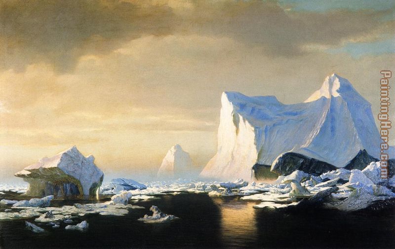 800x506 William Bradford Icebergs In The Arctic Painting Anysize 50% Off - Arctic Painting