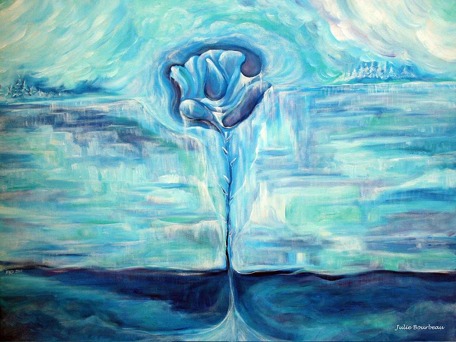 900x676 Arctic Rose Painting By Julie Bourbeau - Arctic Painting