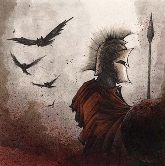 546x550 Ares God Of War By Keithalvarado - Ares God Of War Painting