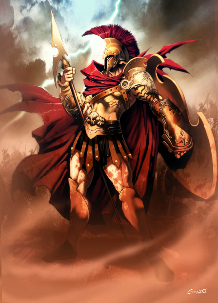 700x975 Ares Miaiphonos By Genzoman - Ares God Of War Painting