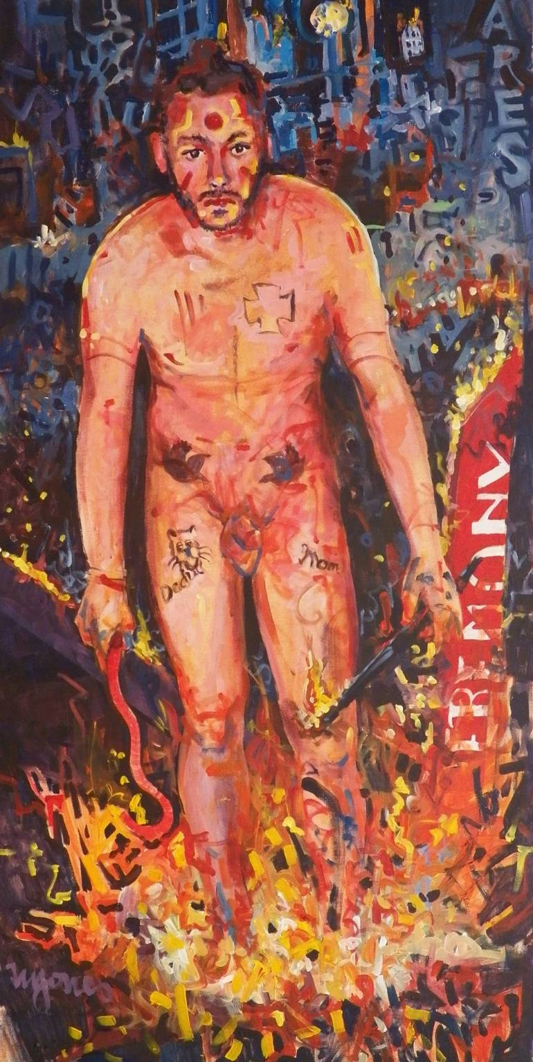 770x1534 Saatchi Art Ares, God Of War Painting By M Jones - Ares God Of War Painting