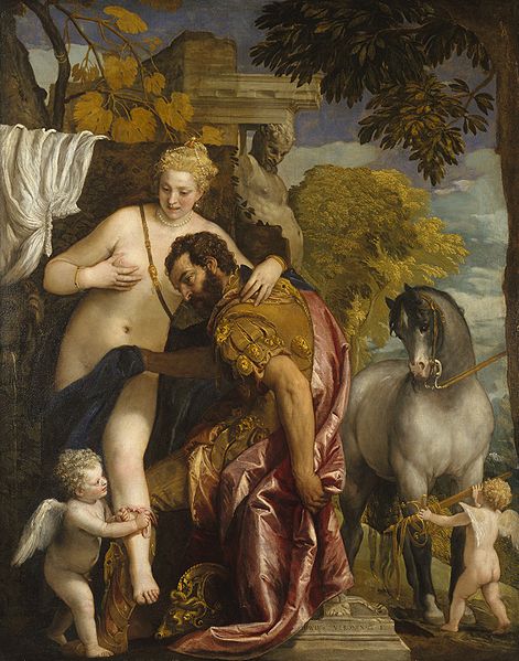 471x599 Lovers Aphrodite And Ares (Venus And Mars) Historia Magistra - Ares Painting