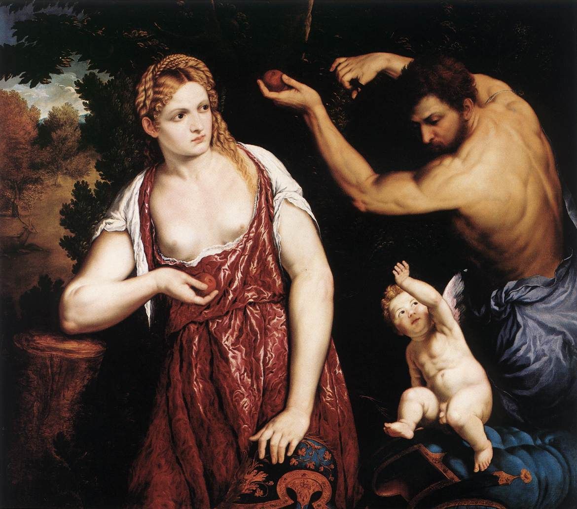 1170x1032 Painting By Paris Bordone, 1560.] (Tagged Aphrodite, Ares, Eros - Ares Painting