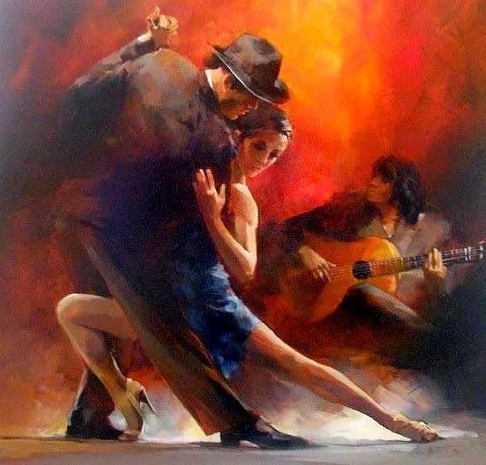 700x670 Argentine Tango Paintings 18 Best Bailar Images - Argentine Tango Painting