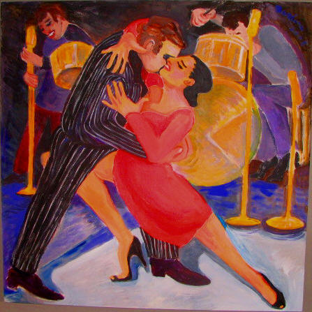447x447 Bardene Allen Art - Argentine Tango Painting
