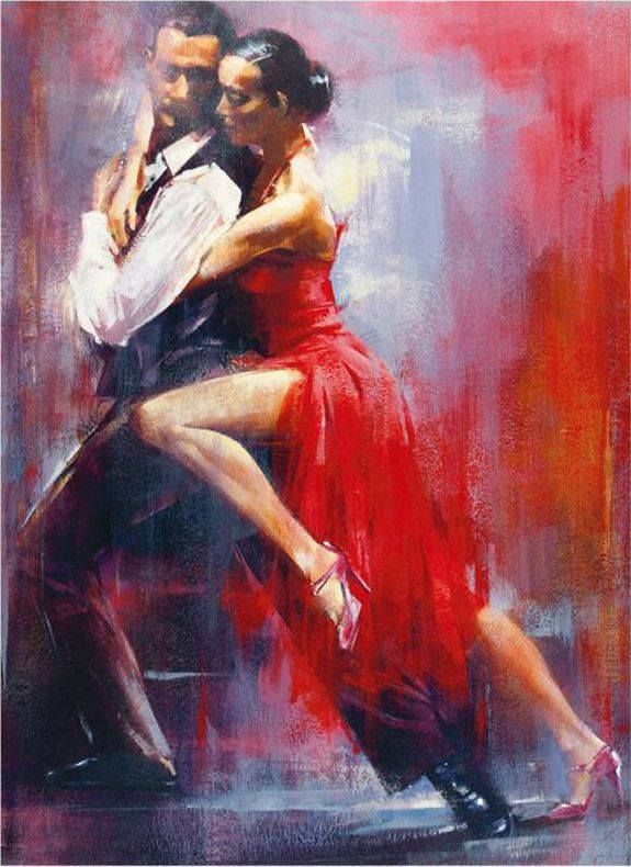 575x790 Pedro Alvarez Women Amp Men Dancing, Tango And Paintings - Argentine Tango Painting