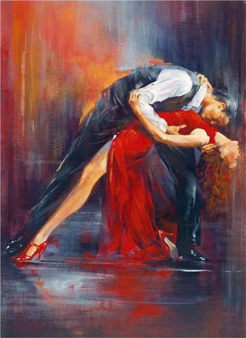 500x686 Pin By On Dancing - Argentine Tango Painting