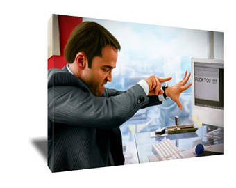 340x270 Free Shipping Entourage's Ari Gold Paintball Gun Portrait - Ari Gold Paintball Painting