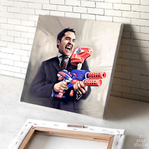300x300 Ari Gold Entourage Paint Gun Poster Painting Canvas Giclee Print - Ari Gold Painting