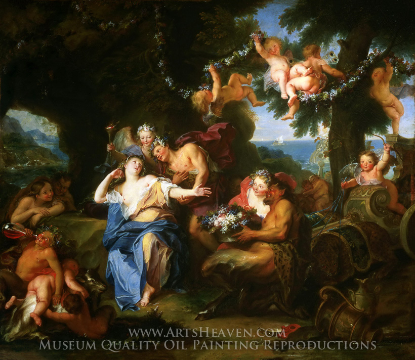 820x712 Reproduction Painting Charles Antoine Coypel Bacchus And Ariadne - Ariadne Painting
