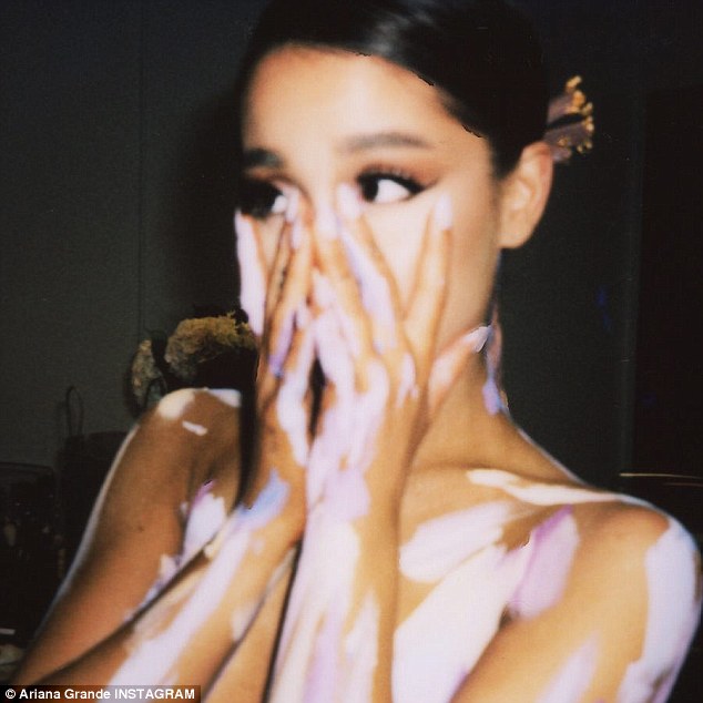 634x634 Ariana Grande Flashes The Flesh In Nothing But Body Paint Daily - Ariana Grande Painting