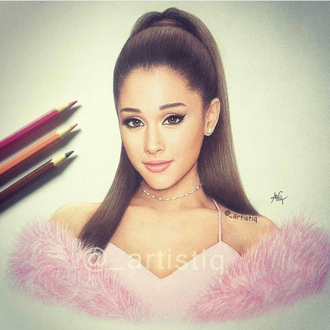1080x1080 Ariana Grande Drawing - Ariana Grande Painting