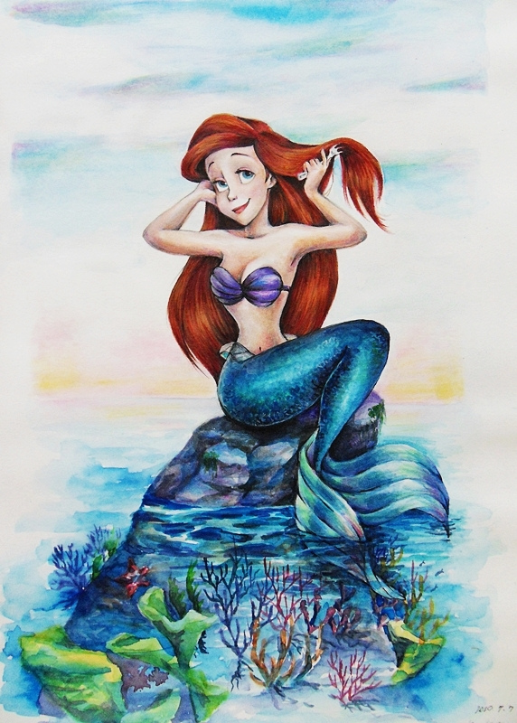 Ariel Painting at PaintingValley.com | Explore collection of Ariel Painting