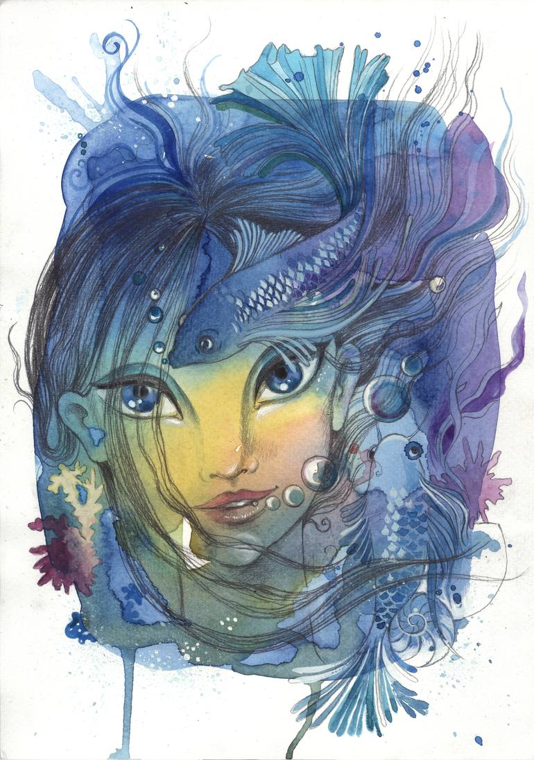 770x1096 Saatchi Art Ariel Painting By Niloufer Wadia - Ariel Painting