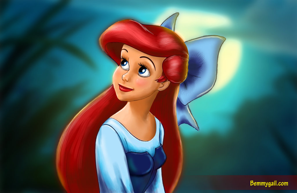 1024x667 Ariel Little Mermaid Digital Painting By Digitalartistbem - Ariel Painting