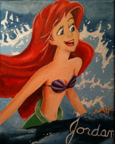 400x499 Ariel Oil Painting By Ratgirl407 - Ariel Painting