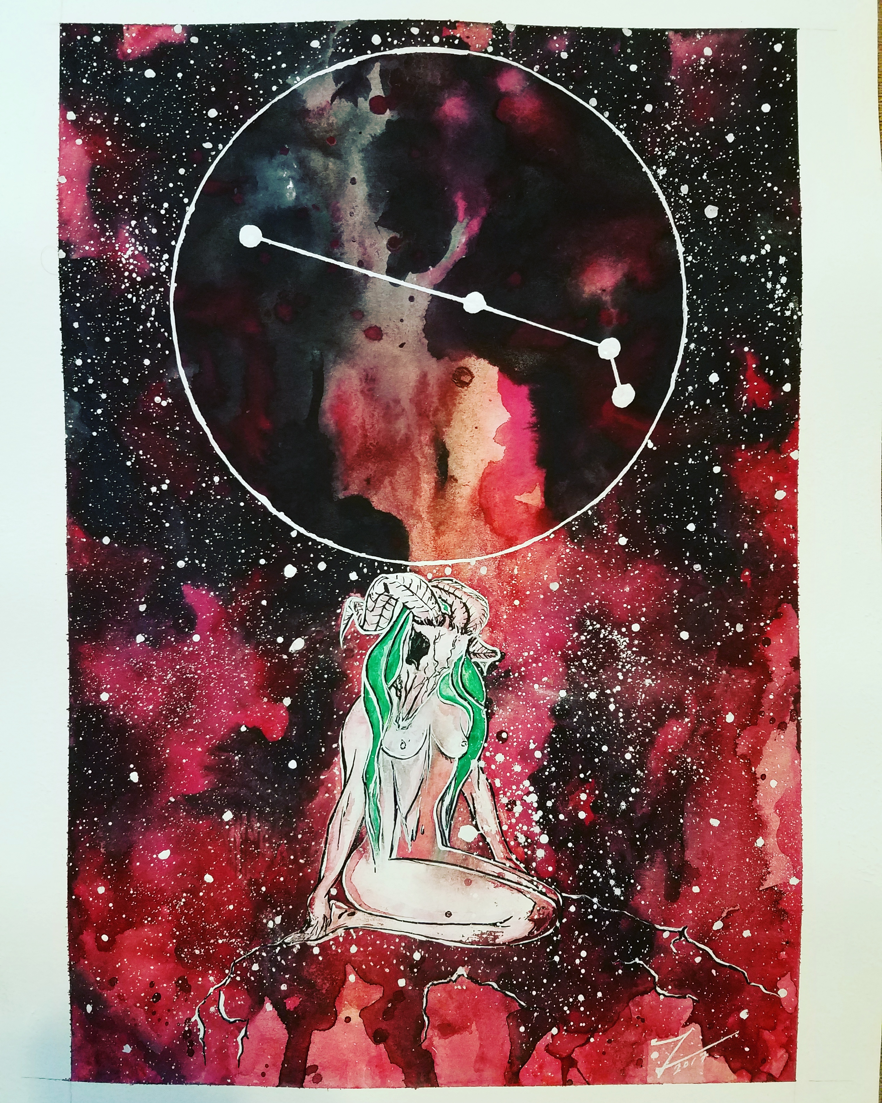 3024x3780 Aries Zodiac Constellation - Aries Painting