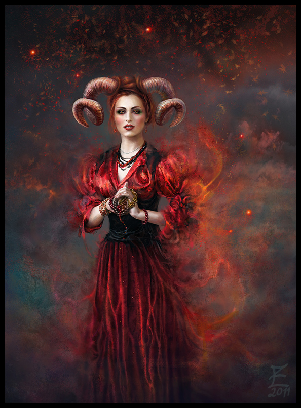 594x806 Aries By Daywish - Aries Painting