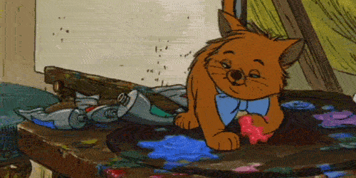 500x250 Aristocats Painting Gif Wifflegif - Aristocats Painting