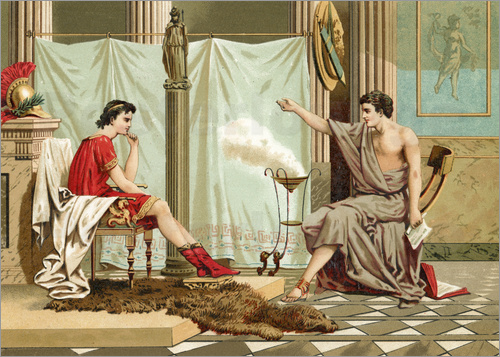 500x357 Jose Armet Portanell Education Of Alexander The Great By Aristotle - Aristotle Painting