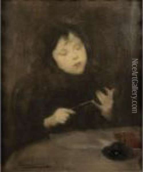 500x600 La Lecon De Calcul [ The Arithmetic Lesson Oil On Canvas - Arithmetic Painting