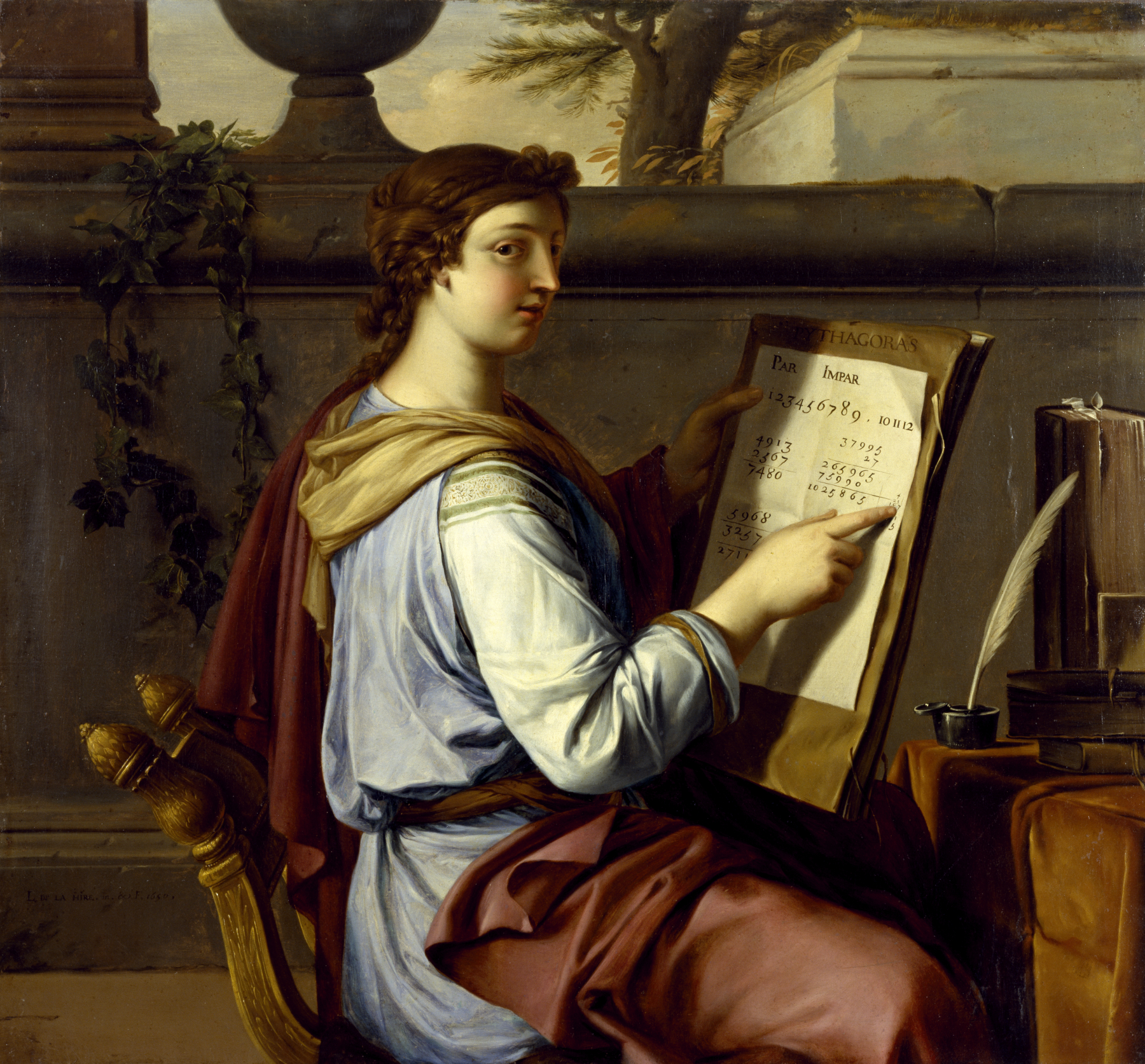 1800x1674 Laurent De La Hyre, Of (1650) - Arithmetic Painting
