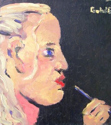 356x400 Paintings. Drawings. Arithmetic. Close Up Of A Painting Girl - Arithmetic Painting