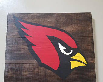 340x270 Az Cardinals Decor Etsy - Arizona Cardinals Painting