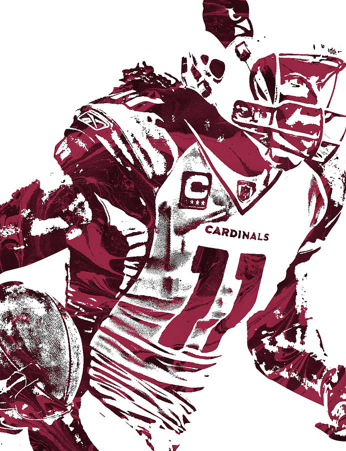 692x900 Larry Fitzgerald Arizona Cardinals Pixel Art 1 Mixed Media By Joe - Arizona Cardinals Painting