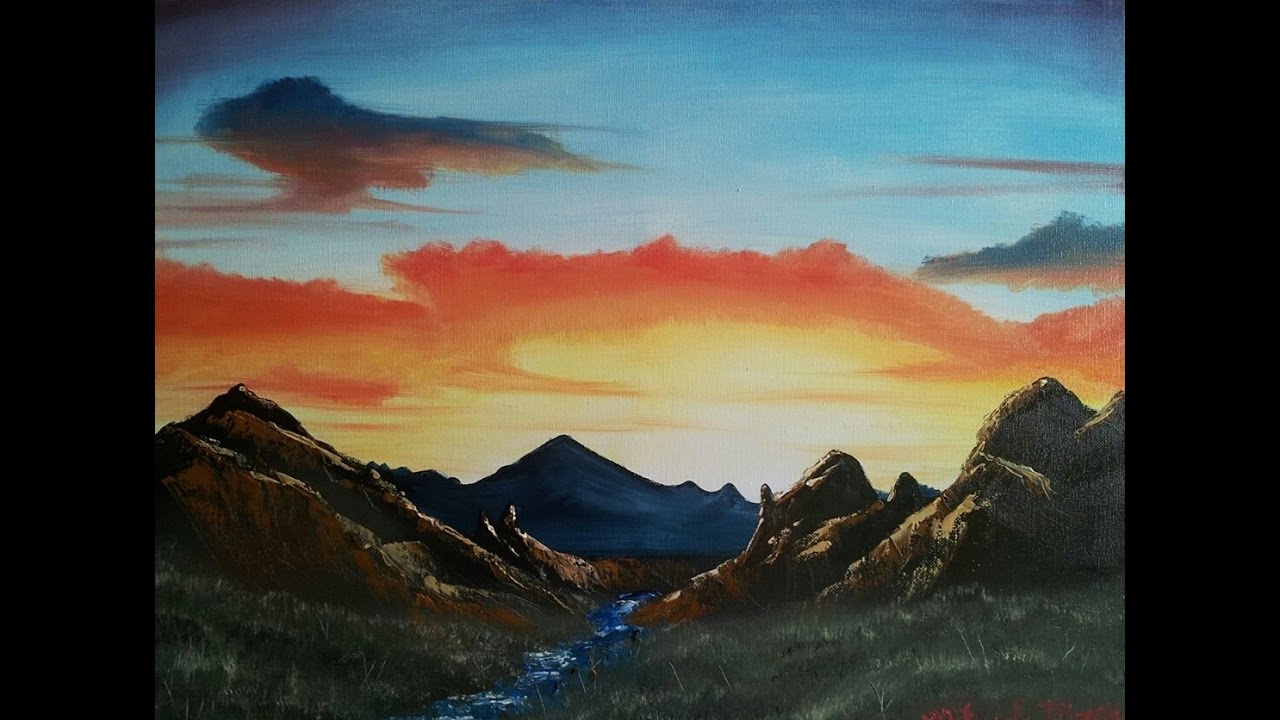 1280x720 Speedpaint Arizona Desert Sunset Oil Painting Mikayla Moors - Arizona Painting