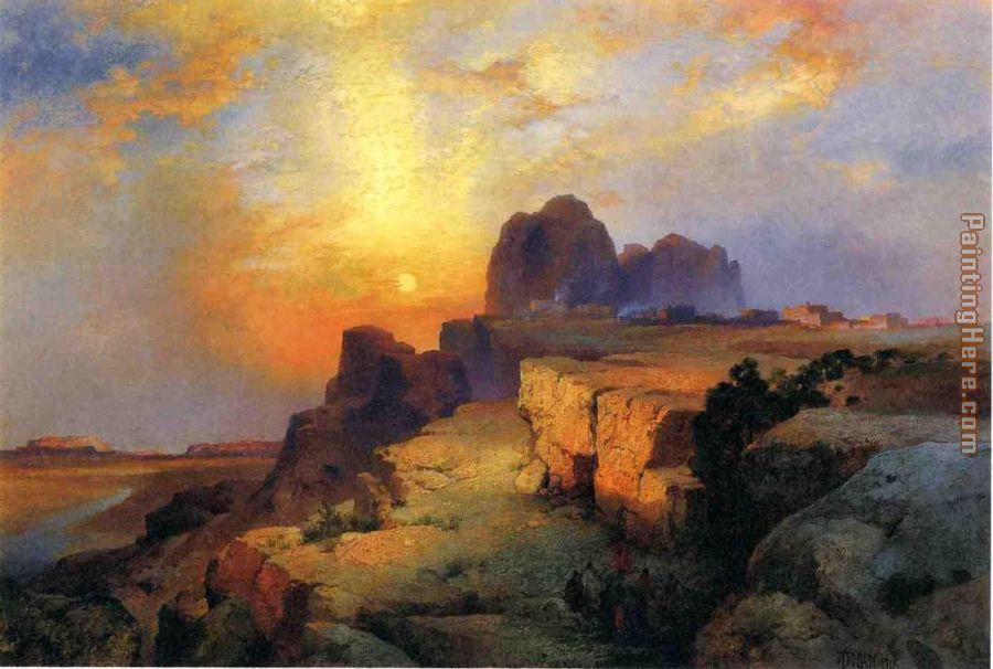 900x606 Thomas Moran Hopi Museum,arizona Painting Anysize 50% Off - Arizona Painting