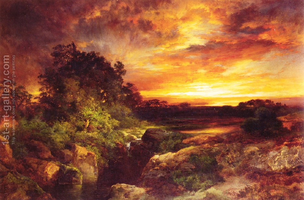 1000x659 An Arizona Sunset Near The Grand Canyon Thomas Moran Reproduction - Arizona Painting